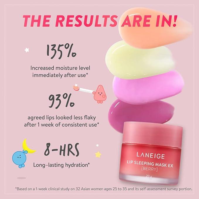 ANEIGE Lip Sleeping Mask - Berry, 20g - Overnight Lip Moisturizer with Vitamin C and Antioxidants