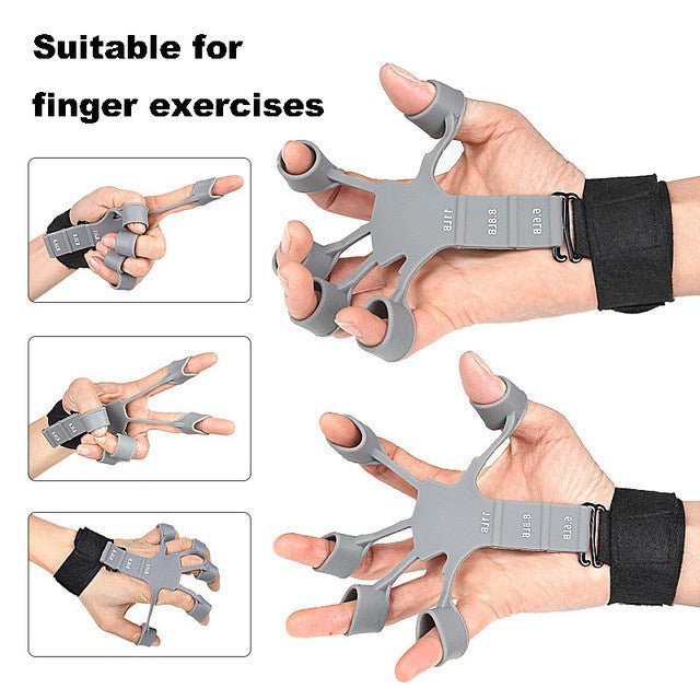 Metal-Hook Grip Strength Trainer - Adjustable Resistance Finger Exerciser for Athletes & Musicians