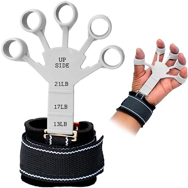 Metal-Hook Grip Strength Trainer - Adjustable Resistance Finger Exerciser for Athletes & Musicians